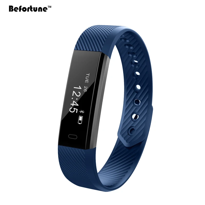 

0.86 Inch OLED Fitness Bracelet Step Counter Veryfit Heart Rate Smartband Sport ID115 Smart Band, N/a