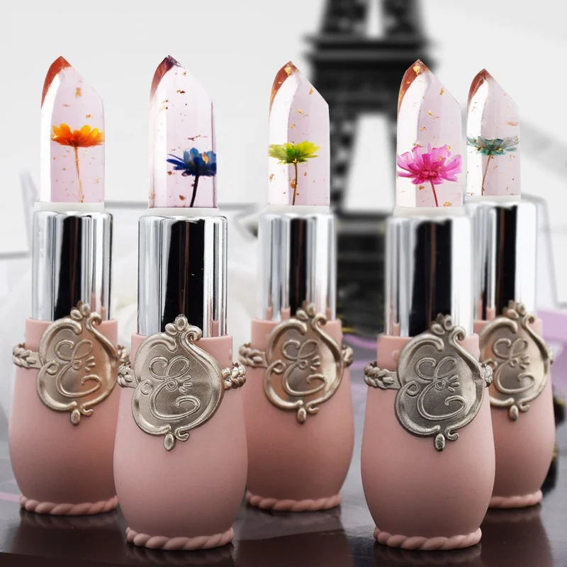 

Hot Sale Bright Health Flower Lip Balm Stick Charming Waterproof Moisturizing Color Changing Lipstick, N/a