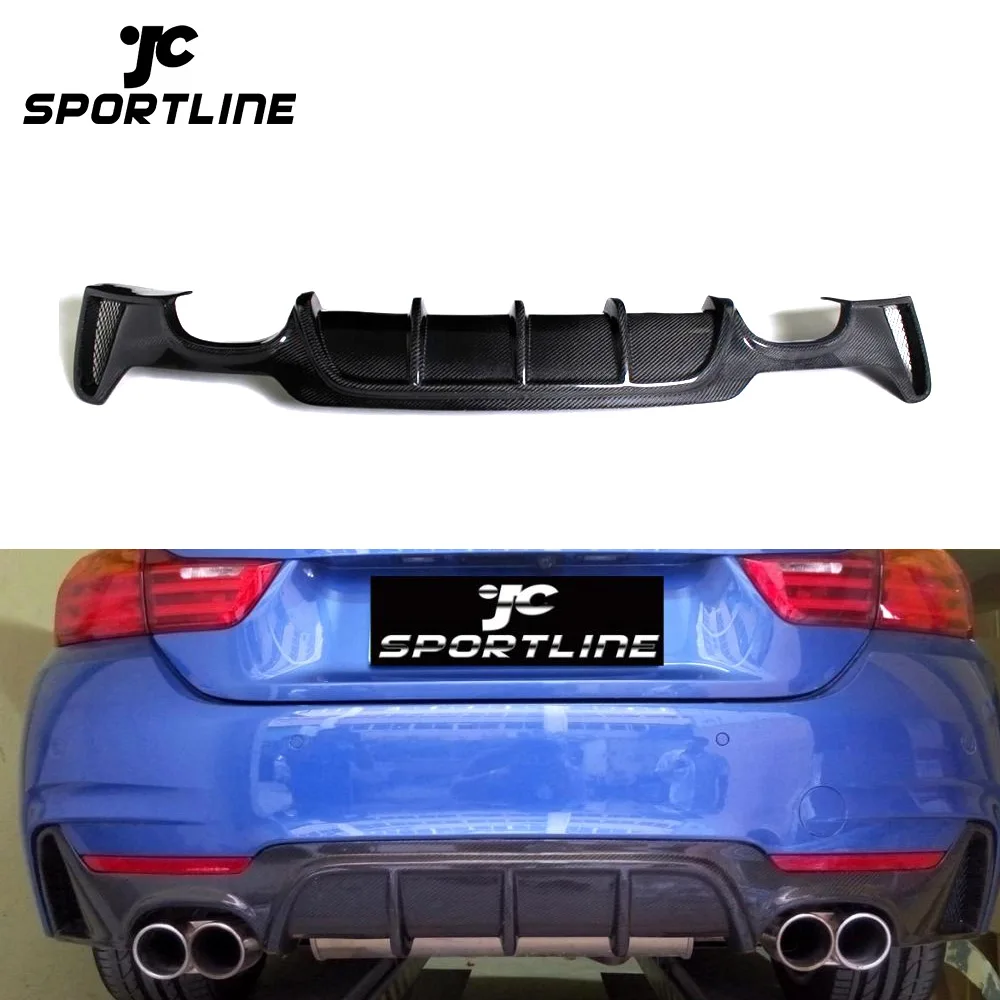 

Carbon Fiber F32 Rear Bumper Diffuser Lip Quad Pipe for BMW 435i 440i F33 F36 M Sport 13-19