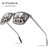 

Kithdia Unisex Retro Aluminum+TR90 Clear Frame Sunglasses Polarized Lens Vintage Eyewear Accessories Sun Glasses Men/Women 387