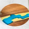 Dining Center Design Dining Epoxy Resin Maple Slab Solid Wood Table