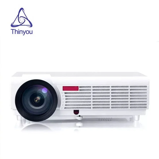 

Thinyou LED-96 LED Projector 3000 Lumens 1280*800P Beamer For Home Theatre Movie HDMI VGA USB Proyector, White and black