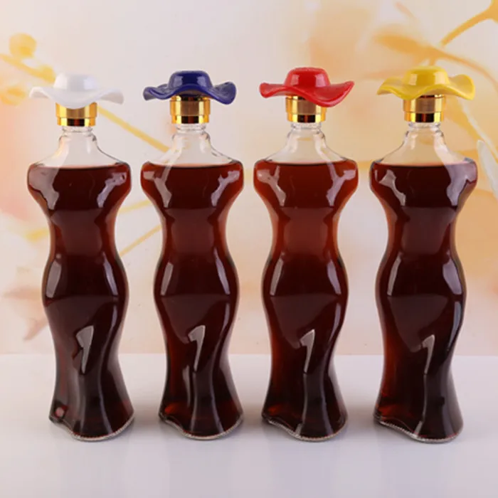Pretty Woman Body Shaped Glass Bottle Wine Bottles