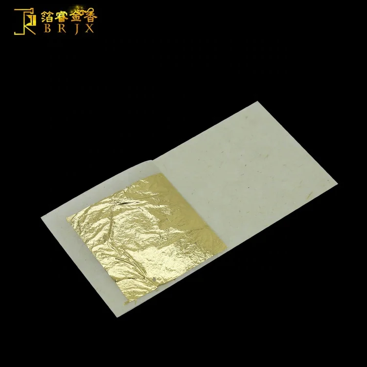 
2020 top quality 24k pure gold foil genuine edible gold leaf for food decoration 