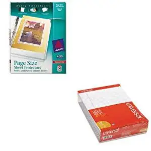 KITAVE74203UNV20630 - Value Kit - Avery Top-Load Poly 3-Hole Punched Sheet Protectors (AVE74203) and Universal Perforated Edge Writing Pad (UNV20630)