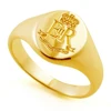 3D computer custom design gold jewellery copper signet ring