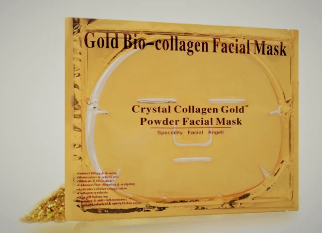 
24k Gold Collagen Hydrogel Face Masks WHOLESALE Hyaluronic Acid Vitamins E & C face Mask 
