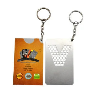 Image of Metal Card Tobacco Grinder Weed Herbal Grinder Spice Mills Kitchen Tool