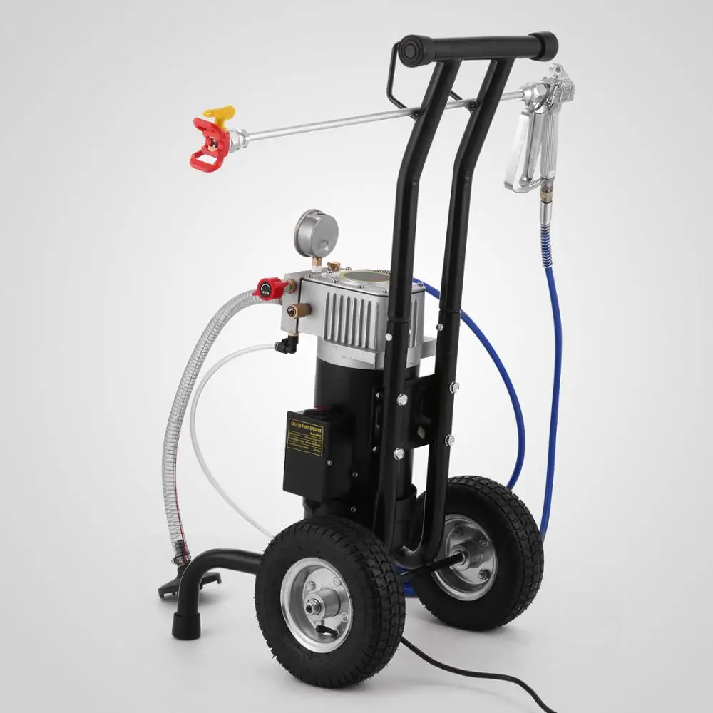 Spraying with airless sprayer