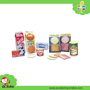 wooden play groceries