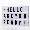 Black Shell Battery Powered Letters Changeable Cinematic LED Cinema Light Box A4 Mini Light Up Message Board Battery