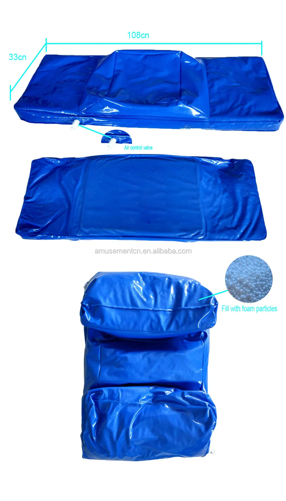 Custom Big Vinyl Automatic Inflatable Body Medical Pillow For Nursing