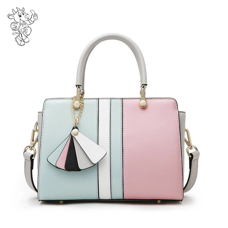 

Fancy Colorful Leather Women Shoulder Bag Women Tote Hand Bag Lady Hand Bag in Guangzhou