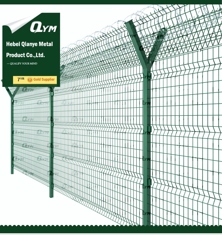 Easily Assembled Plastic Lattice Powder Polywood Coating Airport Fence