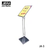 24 x 18 Poster Stand for Floor, Top Insert, Double Sided, Weighted Base - Chrome