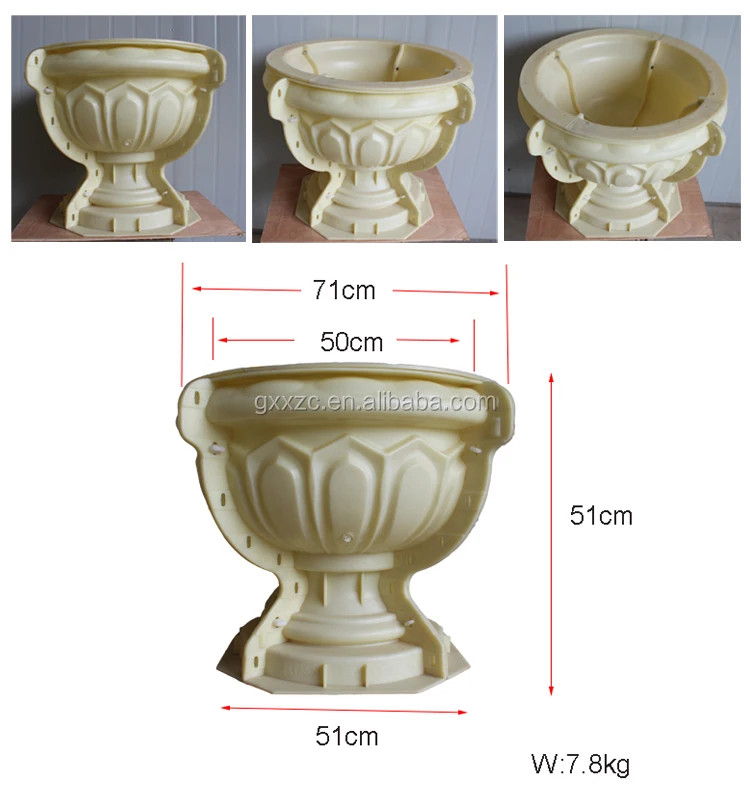 Plant Molds Of Concrete Flower Pot - Buy Concrete Flower Pot,Plastic ...