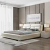 slat bed home bedroom furniture cheap latest Wood double bed designs Queen and king size solid wood bed