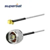 Custom Cable MCX Plug Right Angle to N Plug Male RG405 Cable Assemble Jumper