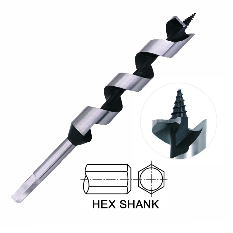 8Pcs 460mm Hex Shank Wood Auger Drill Bit Set in Case