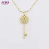Fashion jewelry key pendant 18k yellow gold chain designs in dubai