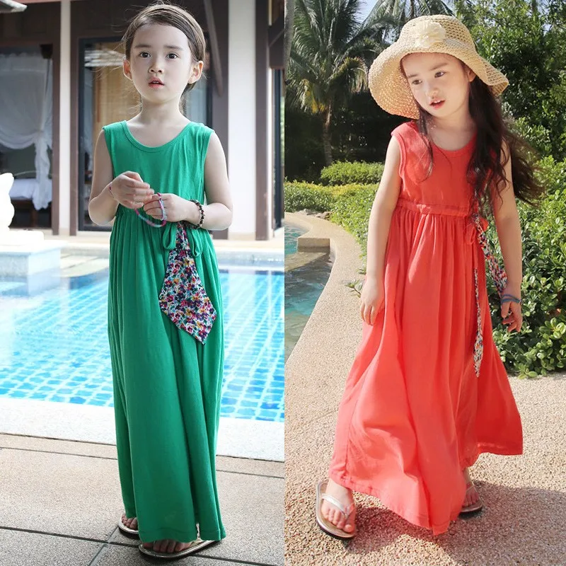 African Style Summer Girl Cotton Solid Color Muslim Long Dress For Beach Buy Long Dress Muslim Cotton African Style Summer Dress Solid Color Product On Alibaba Com