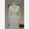 Guangzhou wedding dress supplier 2018 long sleeve lace mermaid bridal gown