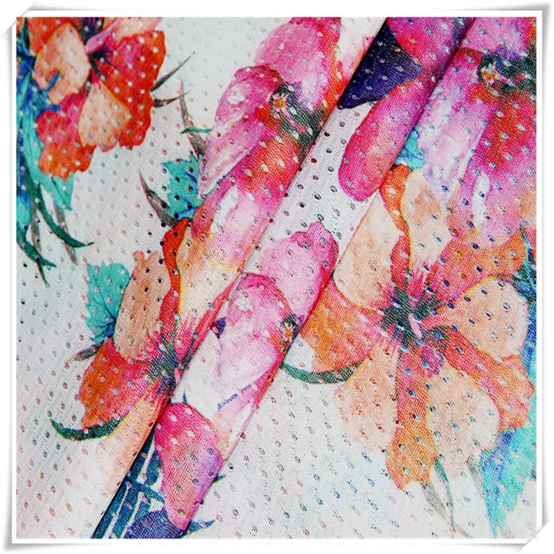 Floral Printed Breathable Mesh Fabric For Clothing Buy Mesh Fabric