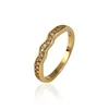 11589 xuping Synthetic CZ wave valentine's finger art deco wedding ring