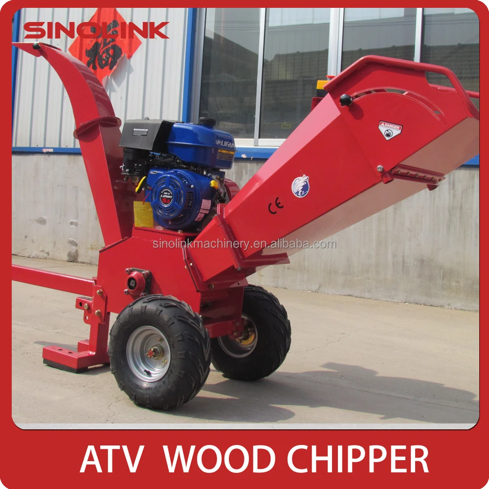 
Wood Crusher Garden Atv Wood Chipper Shredder Mulcher Grinder Attached With 13.5Hp 14Hp 15Hp Gasoline Engine Shredder Wood 