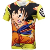 

Couple T-shirt Summer Unisex Anime Dragon Ball Z Round Collar Short Sleeves Men Shirt 3D Goku Printed for T Shirts