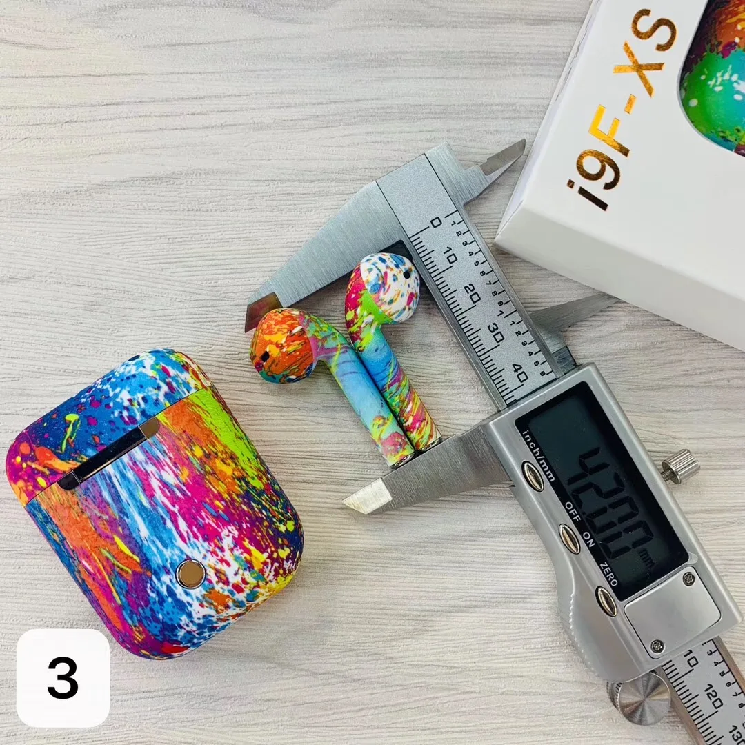 TWS i9F XS Painted Earbuds BT5.0 Wireless Earphones Dual Side Calls Auto Pairing Headphones With Charging Box - ANKUX.COM