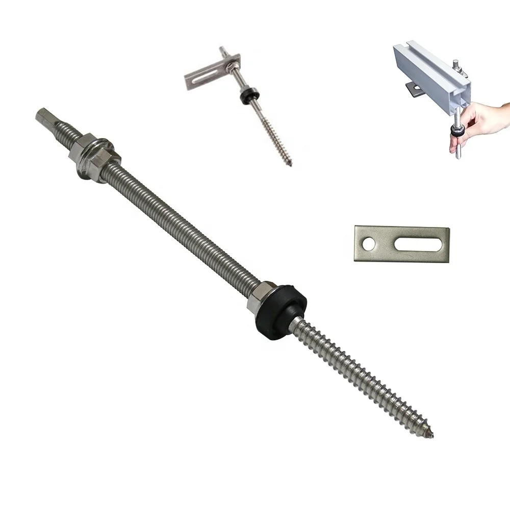 Double Head Metric M10 Hanger Bolts For Solar Pv Panel Mounting Buy