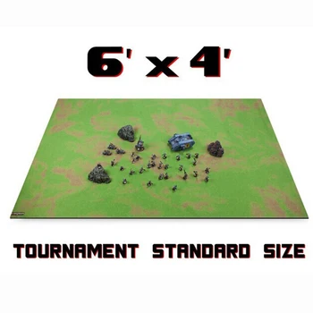 6 X 4 Open Field Neoprene Tabletop Battlemat With 1 25 Hex Grid