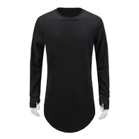 

wholesale England Britain UK long sleeve thumb hole cuff elongated t shirt