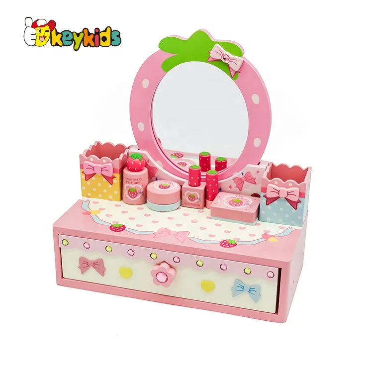 
2019 New kids pretend play wooden toy makeup set for wholesale W10D214 