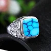 925 Silver Plated Platinum Empty Holder Hand Inlaid Honey Wax Tusk Turquoise Ring Holder 13mm Setting