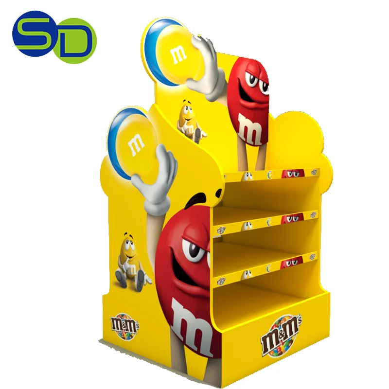 C018 Best Seller Cardboard Stands Food Display Stand,Folding Candy
