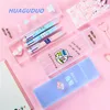 Office supplies and stationery Desktop storage cheap pencil bag plastic cartoon printing promotional cute hard top pencil case
