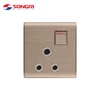 Songri new design power plug 15A socket with switch