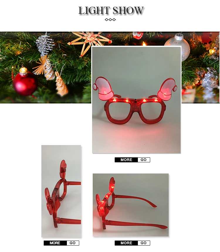 flashing christmas glasses