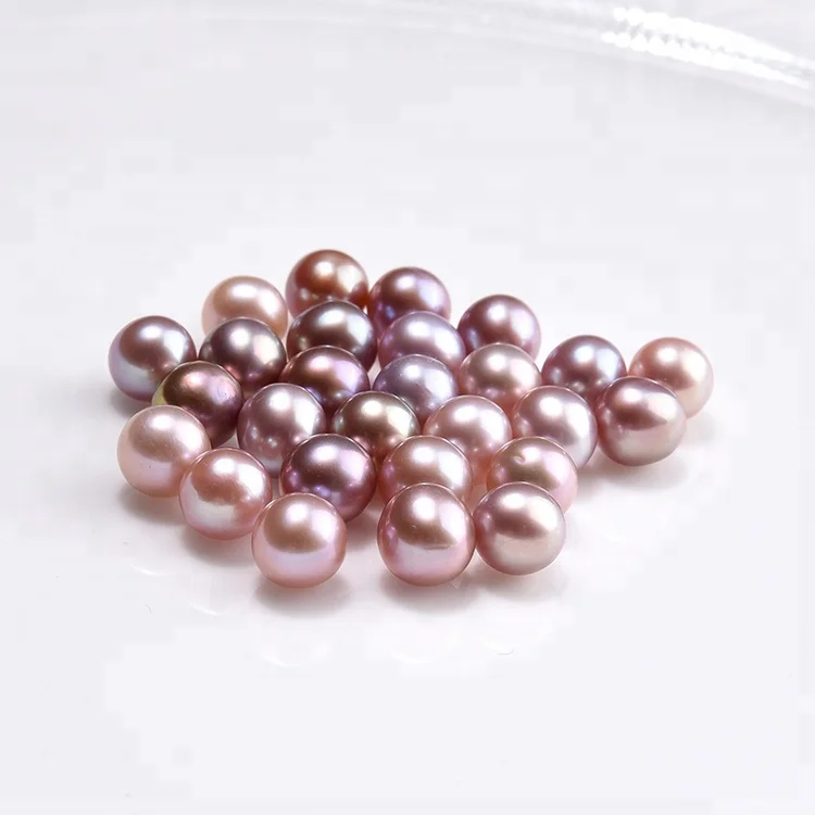 

6-6.5mm Natural Cultured Freshwater Round Lavender Loose Pearl