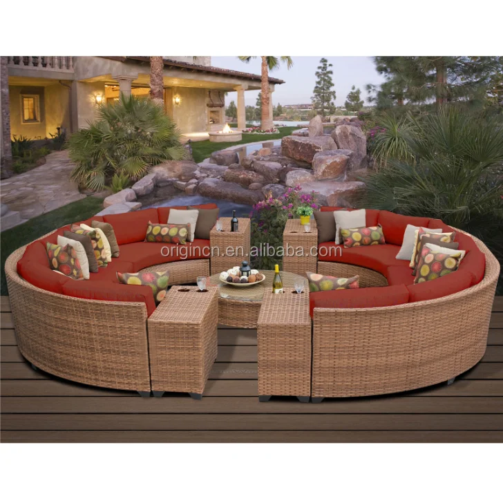 12 Seater Modern Hotel Patio Used Sitting Furniture And Center Table Set Round Rattan Outdoor Big Sofa Buy Big Sofa Used Hotel Patio Furniture Rattan Sofa Product on Alibaba