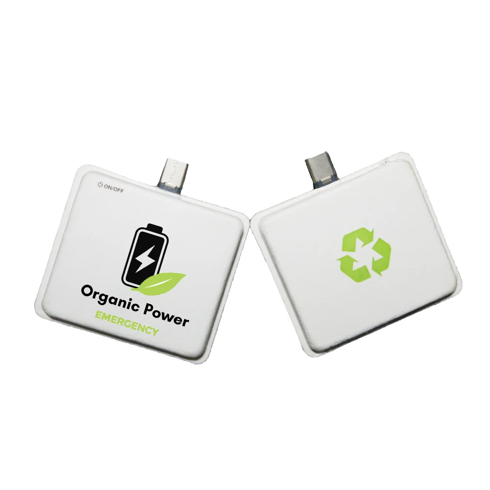 Paper one use charger Pass CE disposable charger 3000mah power bank