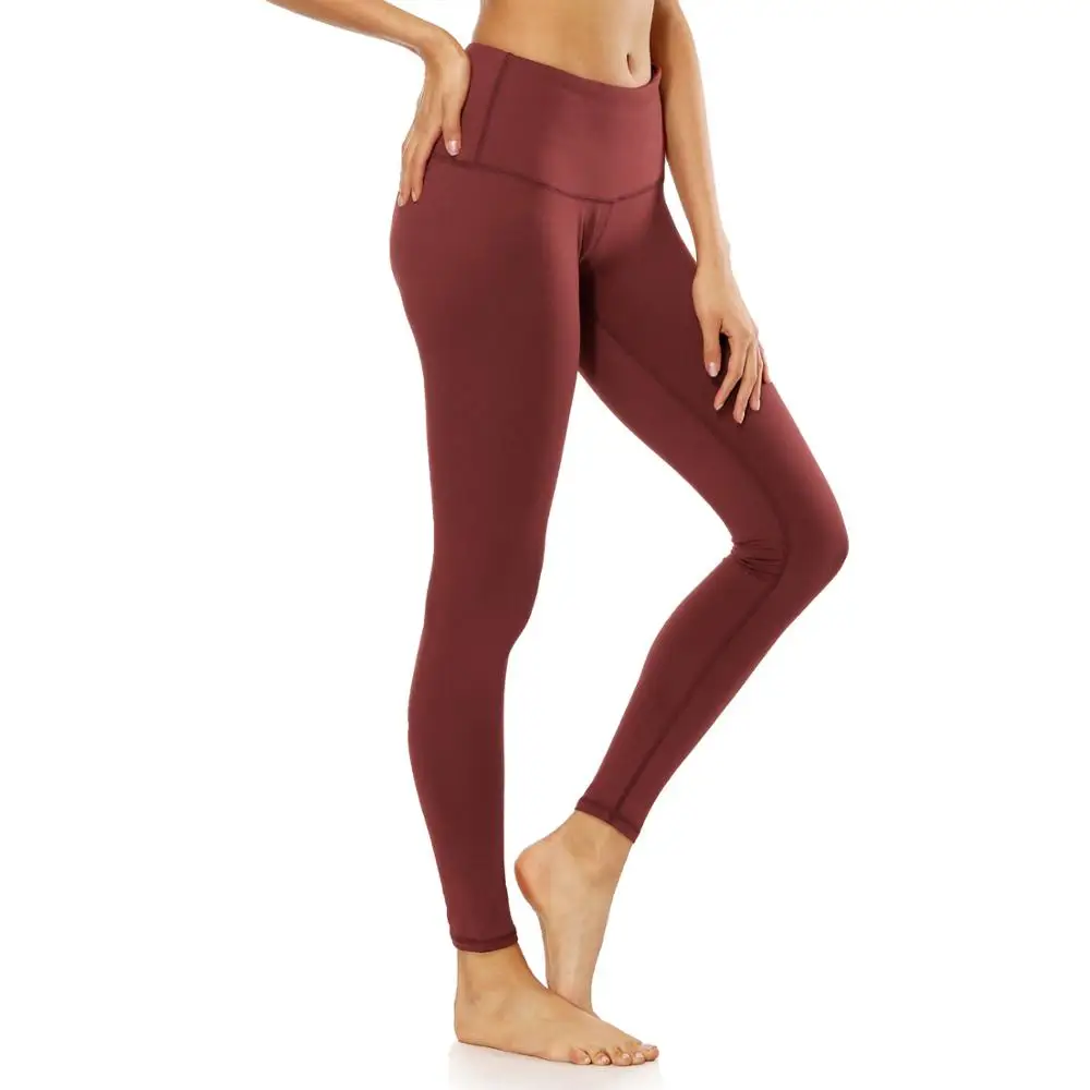 

women plain inside pocket high waisted tights yoga pants fitness sport gym women yoga leggings