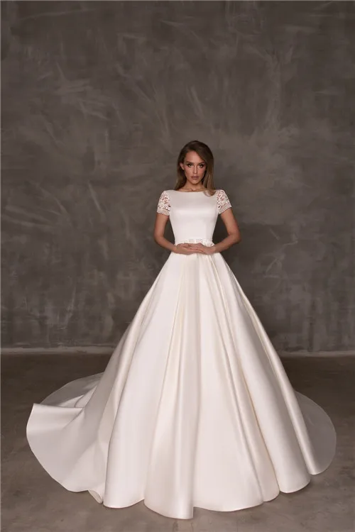 elegant a line wedding dresses