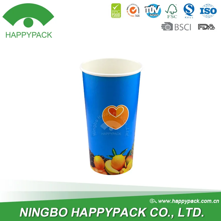 HAPPYPACK 2018 Wholesale Disposable High Quality Party Paper Cup 20oz Cold Drink Paper Cup