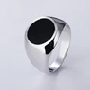 925 sterling silver black onyx stone men ring