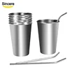 Eco Friendly tumbler cups stainless steel travel mug drinking cups with straws 8oz