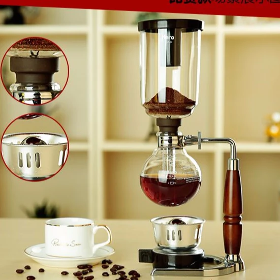 

borosilicate glass hot sales syphon coffee maker glass coffee & tea maker Vacuum Glass Coffee Machine 2/3/5 cups