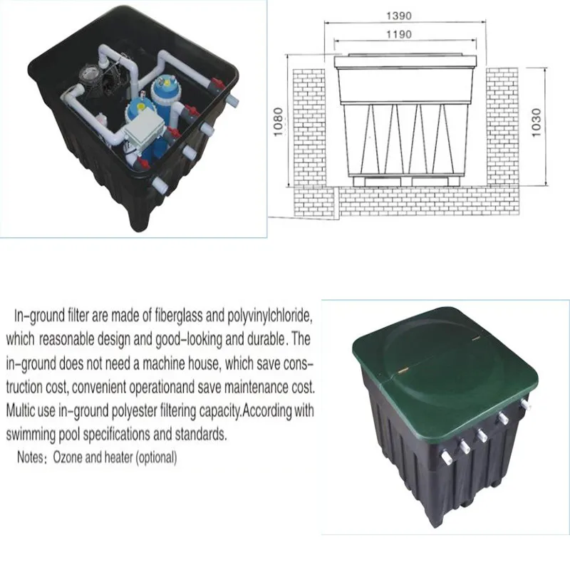 High Pressure Water Filter And Pump Pool Filter System Underground